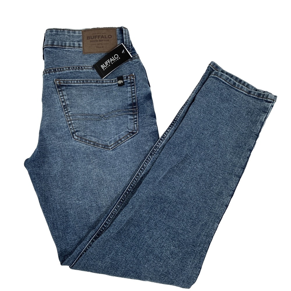 New Mens Buffalo David Bitton Slim Ash Stretch Jeans Size 30x30 NWT $109